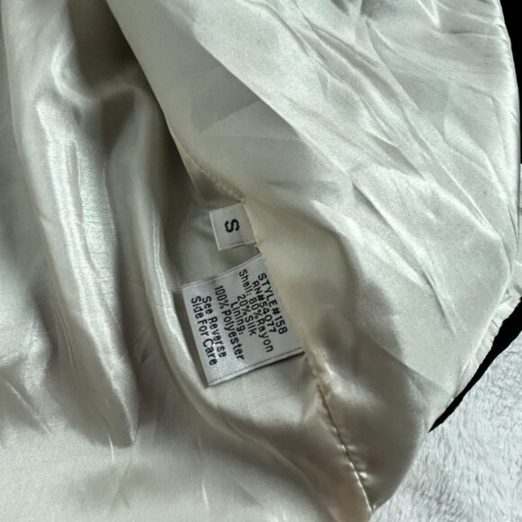 Cabi Womens Black Velvet Swing Jacket Small Style #158 Balloon Sleeve Silk Blend - Picture 4 of 8